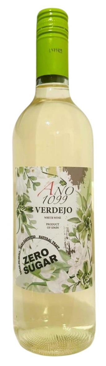 Ano 1099 Verdejo wine bottle with green cap and botanical label